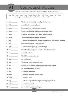 compound words worksheet for second grade students to practice compound words in the classroom