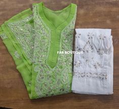 Description Material : Georgette Wash Care : Hand Washable Kurti length : 44-45 inches Sleeves : 3/4 Sleeves Pant : Cotton Package Contains : Kurti, pant and Inner Chikan Kurti, Pant Dress, Chikankari Kurta, Kurta Pant Set, Kurti Pant, Kurtis With Pants, Embroidered Pants, Sharara Set, Kurta With Pants