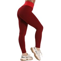 Sexy Booty Leggings Women Textured Scrunch Butt Legging Fitness Sport Leggings Push Up Anti-Cellulite Gym Pants Women Clothes Yoga pants for women capri designed with enough compression to shape and lift. Very well stretch that good for your all yoga classes. Using TOP stretch material to promote both compression while contours with each pose and movement. Butt details greatly enhance your shape and provide enough compression to streamline and lift your legs and buttock. Slip into these sexy lif Fitted Breathable Red Leggings, Fitted Red Breathable Leggings, Red High Stretch Breathable Leggings, High Stretch Breathable Red Leggings, Red Breathable Fitted Yoga Pants, Fitted Breathable Red Yoga Pants, Fitted Red Breathable Yoga Pants, Gym Pants Women, Capri Design