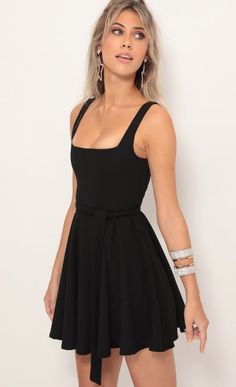 Party dresses > Key West A-line Dress in Black Short Black Dress Outfit, 8th Grade Dance Dresses, Grade 8 Grad Dresses, Picnic Brunch, Grad Outfits, Short Sundress, Cute Wedges, The Picnic, Black Dress Outfits