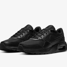 Men's Nike Air Max Sc Black Size 13 Classic Black Running Shoes With Air Cushioning, Classic Black Running Shoes With Air Max Cushioning, Classic Black Sneakers With Air Cushioning, Black Leather Running Shoes With Vented Sides, Classic Black Lace-up Running Shoes, Black Leather Running Shoes With Air Cushioning, Classic Black Running Shoes With Round Toe, Black Leather Running Shoes Fade-resistant, Classic Black Running Shoes