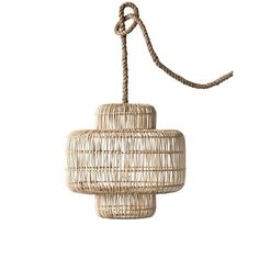 Wicker Pendant Lamp - The Tin Roof Furniture Coastal Pendant, Cord Pendant Light, Studio Weave, Wicker Pendant Light, Rope Pendant Light, Rope Cord, Thick Rope, Creative Co Op, Luminaire Design