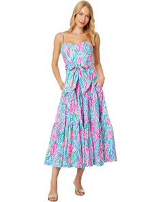 Lilly Pulitzer Edith Midi Dress | Zappos.com Script Analysis, Tier Skirt, Summer Wear, Dream Wardrobe, A Smile, Lily Pulitzer, Lilly Pulitzer, Sundress, Lily Pulitzer Dress