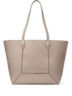 beige calf leather logo stamp to the front two long top handles open top main compartment internal zip-fastening pocket Jimmy Choo Bag, Chanel 2, Iconic Bags, Demi Fine Jewelry, Flat Boots, Leather Logo, Logo Stamp, Fine Earrings, Ballet Flat Shoes