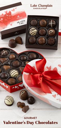 valentine's day chocolates in a heart shaped box