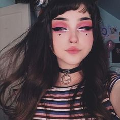 Egirl Eyebrow Tutorial, Makeup Kawaii, Teknik Makeup, E Girl Makeup, Halloweenský Makeup, Egirl Makeup, Drag Make-up, Scene Girl, E Girl Aesthetic