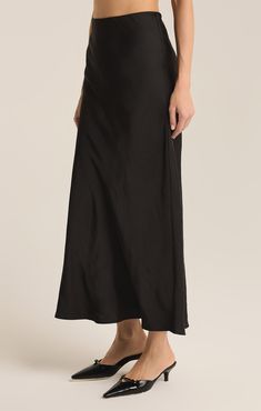 Experience the luxurious feel of this fully lined skirt, designed with a flowy fit and mid-rise, midi length for effortless style. Crafted from our sleek Poly Sheen fabric and cut on the bias, this pull-on elastic waist skirt offers a chic and elevated look, perfect for special occasions. Z SUPPLY Women's Europa Luxe Sheen Midi Skirt, Berry Wine, Extra Small Beauty Event, Denim Day, Long Sleeve Outerwear, Elastic Waist Skirt, Black Midi Skirt, Lined Skirt, Short Sleeved Sweaters, Mens Swimwear, Dress Codes