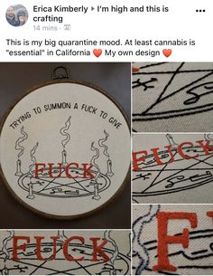 the embroidery on this item is very funny