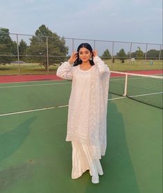 Eid Aesthetic Outfits, Diwali Aesthetic Outfits, Eid Poses, Diwali Fashion, White Frock, Desi Outfits, Traditional Attires, Eid Outfits