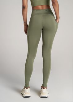 About Our Tall Active Leggings with Pockets These tall women's leggings are designed for whatever life throws your way. Whether you're sweating it out at the gym, running your personal best on the track or hanging out on the couch at home, these leggings are engineered to give you the right blend of stretch and compression with all the extra length you need. We carefully designed this pair to go all the way past your ankles with a long inseam and a high waist that will flatter your shape in all Tall Leggings, Leggings With Pockets, Sweat It Out, Performance Leggings, Active Leggings, Pocket Leggings, Clothes Ideas, Tall Women, At The Gym