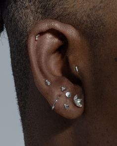 a man with ear piercings on his ears