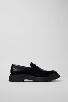 Camper Modern Leather Slip-on Shoes With Vibram Sole, Modern Slip-on Leather Shoes With Vibram Sole, Modern Slip-on Loafers With Vibram Sole, Business Slip-on Moccasins With Vibram Sole, Modern Business Loafers With Vibram Sole, Black Formal Shoes For Men, Black Formal Shoes, Mens Leather Loafers, Ballerina Shoes Flats