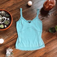 Express Super Cute Knit Tank Top With Crochet Detail Straps. Light Blue In Color, Size Small, Nwt. Knit Tank Top, Knit Tank, Crochet Details, Knitted Tank Top, Knit Tanks, Light Blue, Super Cute, Tank Top, Womens Tops