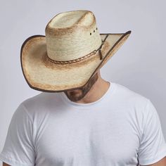 This Mens Straw Palm Cowboy Hat - Laredo Has Immaculate Vibes, What Do I Mean By That? As This Hat Has An Air Around It That Shows A Sense Of Confidence, It Shouts To The World From Atop Your Head, "I Look Good And I Know It." An Air That Is Unmet By Any Other Mens Straw Palm Cowboy Hat On Today's Market. From The Wide-Sweeping Brim To The Woven Straw Pattern That Provides Breathability And Texture. This Hat Is The Ideal Choice For Any Bbq, Sunny Workday, Or Just Laying On Your Back Porch Watchi Fitted Natural Hat For Ranch, Summer Straw Hat With Flat Bill For Ranch, Casual Toquilla Straw Hat For Ranch, Brown Flat Bill Straw Hat For Rodeo, Adjustable Hats For Rodeo, Rustic Fitted Hats For The Beach, Rustic Fitted Beach Hat, Casual Straw Hat With Flat Bill For Rodeo, Casual Flat Bill Sun Hat For Rodeo