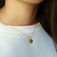 A nice 14k gold filled necklace with a dainty disc Pendant combined with a smaller disc necklace. An everyday disc necklace that can be easily layered with other necklaces. A nice gift for her Length approx. 16 inches / 40.5 ♥ All items will come in a nice gift box ♥ ★ Read our policies before purchase: https://www.etsy.com/shop/Jewellusion/policy/ ★ Convo me for custom orders or any questions you might have ♥ Visit our shop for more fabulous jewels: https://www.etsy.com/shop/Jewellusion/ ♥ Foll Gold Chain Necklace With Initial Pendant, Gold Sterling Silver Coin Necklace With Round Pendant, Gold Medallion Charm Necklace For Everyday, Gold Medallion Charm Necklaces For Everyday, Dainty Gold Coin Necklace Tarnish Resistant, Gold Delicate Chain Sterling Silver Necklace, Gold Delicate Chain Necklace In Sterling Silver, Dainty 14k Gold Chain Necklace Gift, Minimalist 14k Gold Filled Chain Necklace As Gift