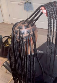 Demure Hairstyles, Large Braids, Weave Hair Color, Hair Inches, Parting Hair, Cute Box Braids Hairstyles, Quick Braided Hairstyles