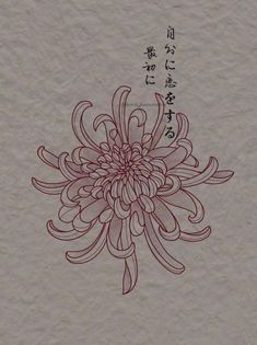 an image of a flower with chinese writing on it