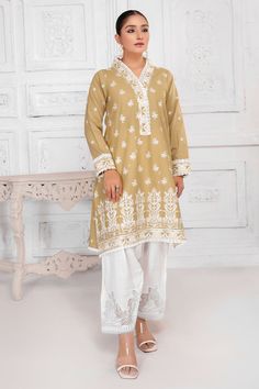 Motifz 3177 Palash  Embroidered Prets 2022 Beige Cotton Sets With Printed Motifs, Beige Long Sleeve Cotton Lawn Suit, Beige Cotton Lawn Suit For Eid, White Cambric Long Sleeve Sets, White Long Sleeve Cambric Sets, Embroidered Cambric Sets With Long Sleeves, Embroidered Long Sleeve Cambric Sets, Long Sleeve Embroidered Cambric Sets, Eid Embroidered Cotton Fabric With Printed Motifs