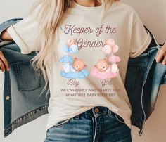 Personalized Keeper of the Gender Shirt We Can Bearly Wait For You What Will Baby Be Gender Keeper Shirt for Gender Reveal Shirt Ideas Celebrate the anticipation and excitement of your gender reveal with our We Can Bearly Wait For You What Will Baby Be Keeper of the Gender Shirt. This T-shirt adds a touch of suspense to your special moment. Made with comfort in mind, this shirt is crafted with high-quality Bella Canvas that ensure a soft and cozy fit. ★Shipping Shipping Time Varies by location O Wild Baby Shower, Gender Reveal Shirts, Cozy Fits, Gender Reveal, True Colors, Gender Neutral, Adult Outfits, Top Outfits, Canning