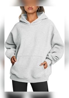 Trendy Queen Womens Oversized Hoodies Fleece Sweatshirts Long Sleeve Sweaters Pullover Fall Clothes with Pocket Occasion: This pullover sweatshirt is suitable for casual,office,party,school,running,sport,gym,dancing,skating,hiking,biking,yogo,spring,fall and winter. Sweatshirts Oversized, Tops Fall Outfits, Long Sleeve Sweaters, Oversized Hoodies, Amazon Favorites, Oversized Pullover, Tops Fall, Fashion Mode