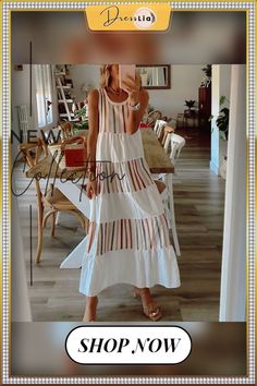 Full Of Personality Striped Maxi Dress- White Maxi Dress With Patchwork, Casual Patchwork Maxi Dress For Vacation, White Patchwork Maxi Dress, White Patchwork Maxi Dress For Vacation, White Patchwork Maxi Dress For Spring, Spring White Patchwork Maxi Dress, Spring White Maxi Dress With Patchwork, White Casual Patchwork Maxi Dress, Casual White Patchwork Maxi Dress