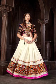 color-white, fabric-georgette, work-embroidered, brand-name-krupali-savani,occasion-festivewear, occasion-wedding-guest, womenswear,ideal-for-women, lehengas, Product Features: Color: Off White Lehenga Fabric: Georgette Choli Fabric: Banglory Silk Inner Fabric: Crepe Work: Embroidered Sleeves: Short Sleeves Neck Type: Boat Neck Wash Care: Dry Clean Occasion: Festivewear, Wedding Guest Product Type: Lehenga Choli with Dupatta Disclaimer: There will be slight difference in digital to actual image Fitted Floor-length Lehenga With Embroidered Border, Fitted Georgette Lehenga With Embroidered Border, Floor-length Lehenga With Embroidered Border, Semi-stitched Lehenga With Embroidered Border, Semi-stitched Floor-length Lehenga With Embroidered Border, Festive White Sets With Embroidered Border, Multicolor Embroidered Georgette Choli For Navratri, White Anarkali Sharara With Embroidered Border, Navratri Georgette Choli With Multicolor Embroidery