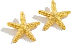 Women's Starfish Earrings Gold Stud Earrings sea star Earrings Jewelry Fashion  | eBay Elegant Starfish Earrings For Summer, Elegant Summer Starfish Charm Earrings, Gold Starfish Charm Jewelry For Party, Gold Elegant Earrings With Starfish Charm, Elegant Gold Earrings With Starfish Charm, Elegant Star-shaped Summer Earrings, Ocean-inspired Gold Jewelry For Party, Ocean-inspired Star Earrings For Summer, Elegant Summer Star-shaped Earrings