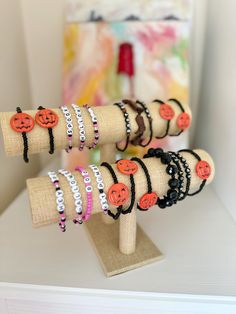 Trendy bracelets to add to any outfit! Specifications: -7 inches. -Price is for 1 bracelet unless otherwise noted. -*#2 is priced for 2 bracelets. Novelty Halloween Jewelry For Friendship, Trendy Beaded Bracelets For Halloween Gift, Casual Halloween Jewelry Gift, Novelty Beaded Bracelets For Halloween, Fun Adjustable Jewelry For Halloween, Handmade Casual Halloween Jewelry, Casual Handmade Jewelry For Halloween, Casual Handmade Halloween Jewelry, Halloween Gift Beaded Bracelets