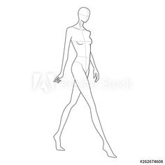 a female mannequin outline on a white background