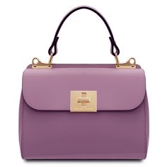 Armonia Leather Handbag in lilac front view Small Leather Backpack, Soft Leather Backpack, San Rocco, Leather Factory, Designer Leather Handbags, Italian Leather Bags, Italian Craftsmanship, Frame Bag, Designer Handbag