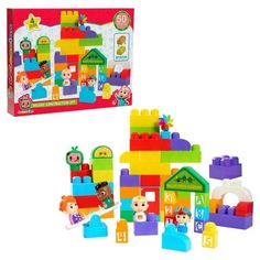 the building blocks are colorful and have numbers on them