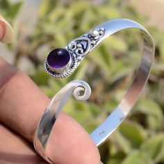 African Amethyst Gemstone Bracelet 925 Sterling Silver Cuff Communion Bangle Jewelry Photos, Fine Jewelry Bracelets, Sterling Silver Cuff, Amethyst Gemstone, Silver Cuff, Gemstone Bracelet, Photo Jewelry, Jewelry Watches, Jewelry Bracelets