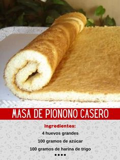 an advertisement for a restaurant called masa de poonono casero with the recipe