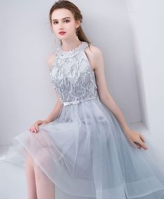 Prom Mini Dress With Illusion Neckline, Elegant Tulle Mini Dress For Banquet, Sheer Bodice Tulle Dress For Banquet, Prom Dress With Illusion Neckline, Knee-length, Summer Prom Dress With Illusion Neckline, Summer Bridesmaid Dresses With Illusion Neckline, Organza Midi Evening Dress, Knee-length Lace Crochet Dress For Vacation, Knee-length Tulle Mini Dress For Prom