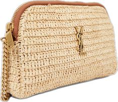 Luxury Beige Straw Bag For Travel, Luxury Beige Straw Bag With Gold-tone Hardware, Luxury Straw Shoulder Bag For Travel, Luxury Straw Bag For Travel, Luxury Straw Bag With Gold-tone Hardware, Luxury Beige Straw Bag For Evening, Luxury Straw Bag With Intrecciato Weave, Luxury Straw Bag With Leather Trim, Luxury Straw Bag