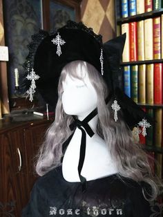 Attention: This price includes a hat only, others are not included. Witch Accessories, Cosplay Fashion, Punk Style Outfits, Victorian Accessories, Rose Thorns, Halloween Witch Hat, Witch Outfit, Beautiful Wigs, Witch Halloween