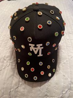 Customized Rhinestone, Jeweled, Bling, Bedazzled, Embellished Sports Baseball, Basketball, Football Cap/Hat. Any Team if available. Bedazzled Trucker Hat, Bedazzled Hat, Socks And Jeans, Arm Candies, Custom Fitted Hats, Hat Aesthetic, Style Lookbook, Job Ideas, Custom Caps