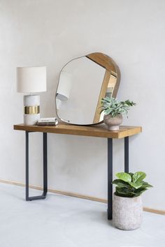 Danielle Round Wall Mirror, Medium, Metal Framed Hall Console Table, Chic Mirror, Modern Desk Lamp, Unique Floor Lamps, Outdoor Mirror, Metal Frame Mirror, Gold Lamp, Soft Furnishings Cushions, Gold Table Lamp