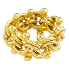 Yellow Gold Metal Link Chain Ring, Gold Chain Link Jewelry With Metal Ring, Yellow Gold Metal Chain Ring With Link Shape, Round Yellow Gold Jewelry With Hooks And Links, Yellow Gold Link Chain Ring, Gold Metal Link Chain Ring, Formal Gold Chain Link Ring, Gold Chain Rings For Formal Occasions, Formal Gold Chain Rings