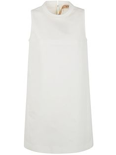 Sleeveless Mini Dress from N.21Composition: 70% Cotton, 30% Polyamide Chic Silk A-line Sleeveless Dress, Chic Sleeveless Pleated Dress For Formal Occasions, Sleeveless Silk Mini Dress For Formal Occasions, Summer H-line Formal Sleeveless Dress, Chic Sleeveless Belted Dress For Formal Occasions, Formal Sleeveless H-line Dress For Summer, Formal Sleeveless Silk Mini Dress, Sleeveless H-line Dress For Spring, Sleeveless Mini Dress For Summer Workwear