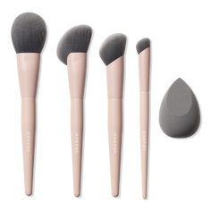 Face Shaping Essentials Bamboo & Charcoal-Infused Face Brush Set - SHPG ESTL BAMB CHRCL INFS FACE BRSH SETFeatures4-brush precision face setBamboo & charcoal-infused synthetic bristlesAlso includes a multifunctional blending spongeIncludesS100 Tapered Powder BrushS101 Angled Foundation BrushS200 Slanted Sculpting BrushS102 Angled Concealer BrushS300 Pointed Complexion Sponge - Face Shaping Essentials Bamboo & Charcoal-Infused Face Brush Set Fun Makeup Looks, Cute Essentials, Clothes Websites, Face Brush Set, Peach Makeup, Makeup And Skincare Products, Makeup Haul, Inspo Makeup, Fun Makeup