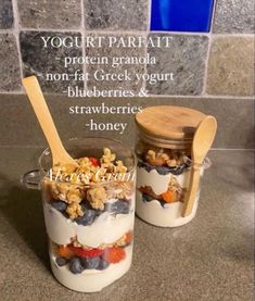 Healthy Lunch Snacks, Easy Healthy Meal Prep, Yogurt Parfait