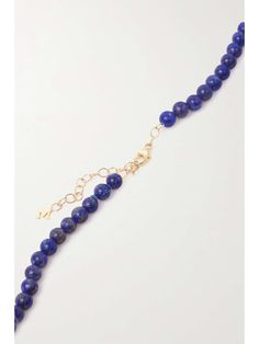 MATEO 14-karat gold lapis lazuli necklace | NET-A-PORTER 14k Gold Single Strand Jewelry With Round Beads, Formal Yellow Gold Jewelry With Lapis Lazuli, Formal Yellow Gold Lapis Lazuli Jewelry, Spiritual Single Strand Round Jewelry, Luxury Hand-strung Necklaces For Formal Occasions, Luxury Hand-strung Necklaces For Formal Events, Luxury Hand-strung Necklace For Formal Occasions, Spiritual Single Strand Jewelry, Formal Lapis Lazuli Jewelry