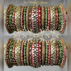 Fall In Love This Glamours Red & Green Wedding Chura Set. Decorated With Heavy Kundan Beading All Over The Set. Center Kada Is Beautified With Floral Shape Glass Kundan Fitting. Red & Green Bangles Are Placed In A Pleasing Manner. Grab This Alluring Beauty Specially Made For Your Special Day And Look Dazzling Yet Traditional. This is a set of 30 Bangles (15 For Each Hand). Festive Beaded Party Sets, Red Kundan Party Sets, Red Kundan Bridal Set For Ceremonial Use, Ceremonial Red Kundan Bridal Set, Festive Bridal Sets With Mirror Work, Red Ceremonial Bridal Sets For Festivals, Heavy Red Wedding Sets, Red Meenakari Bridal Sets For Wedding, Ceremonial Red Bridal Sets With Stone Work