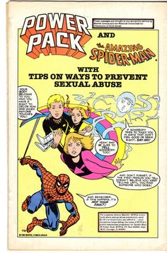 the amazing spider - man and other comic characters are depicted in this ad for power pack