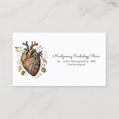 Doctor Business Cards, Heart Health, Holistic Health, Business Fashion