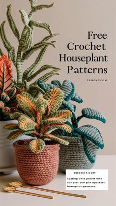 crochet houseplant patterns for potted plants