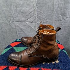 Antonio Maurizi Leather Boot Men's Size 44.5 Us 10.5 -11 Flaw ( Strap On Back Of Right Shoe Missing ) Good Condition Mens Leather Boots, Leather Boot, Chukka Boots, On Back, Leather Boots, Black And Brown, Men's Shoes, Man Shop, Boots