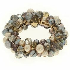 Pearl Beads And Smoky Crystals Come Together To Make This Bracelet From Stella & Dot A Showstopper! Shades Of Lavender, Cream, Blue, And Smoky Taupe. Elastic Makes This A Perfect Fit On Almost Any Size Wrist! Pairs Perfectly With The Smoky Drop Earrings And Della Triple Strand Necklace, Both Available In My Closet. Bundle And Save! Smoky Crystal, Cluster Bracelets, Stella And Dot, Strand Necklace, Pearl Beads, Womens Jewelry Bracelets, Lavender, Dots, Women Jewelry