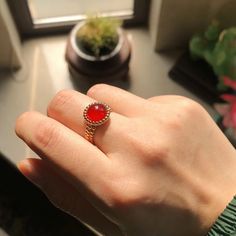 2022 Luxury Brand 18K Quality V Gold Natural Gem Carnelian Malachite Ring Pink Rose For Women Malachite Ring, Malachite Rings, Pink Ring, Luxury Brand, Pink Rose, Luxury Branding, Gems, For Women, Ring